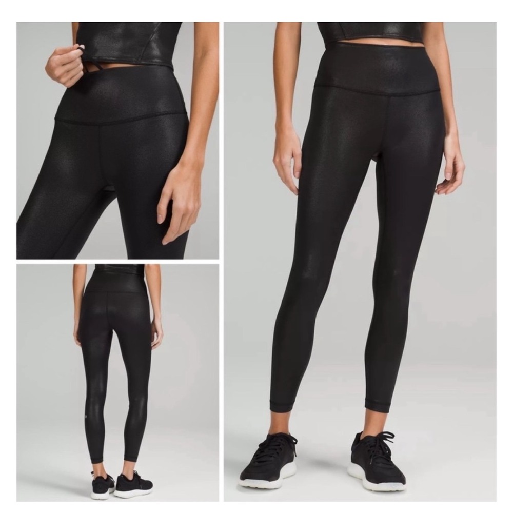 Lululemon Wunder Train High-Rise Tight 25 Foil Pockets Black Size 6 W5FCDS